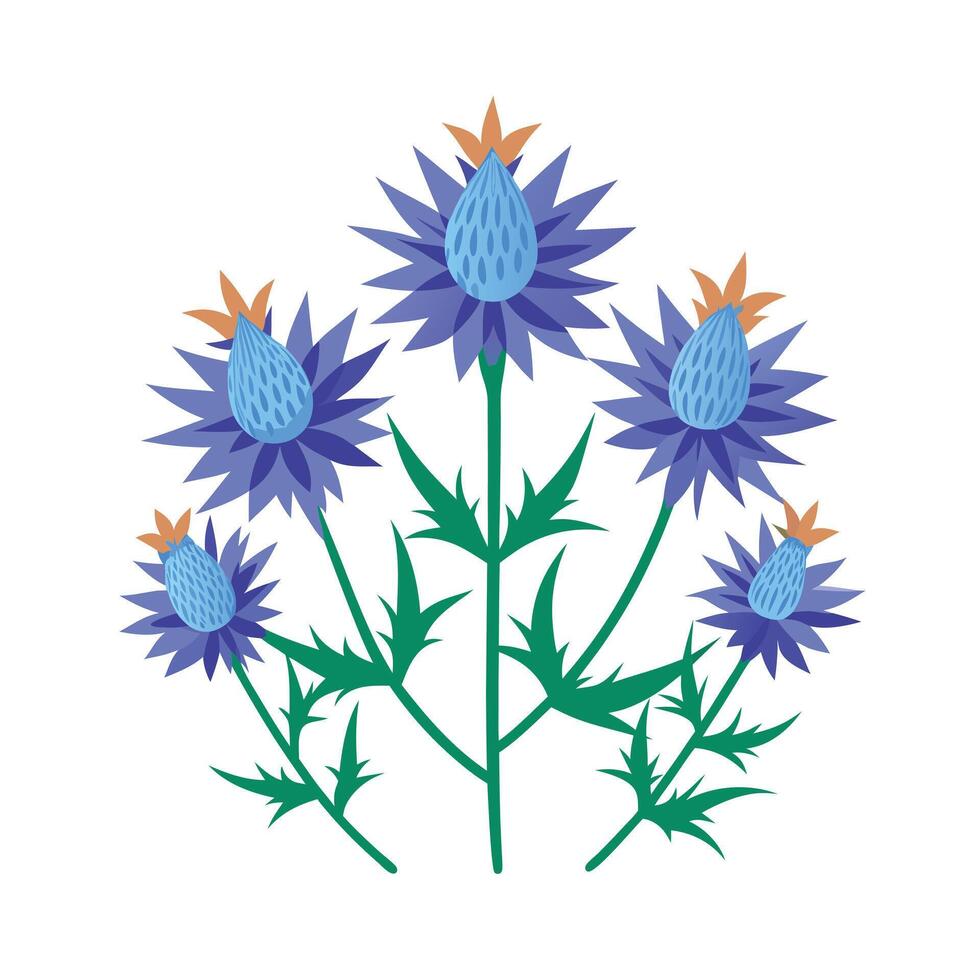 Beautiful Flower Minimalist Floral Illustration vector