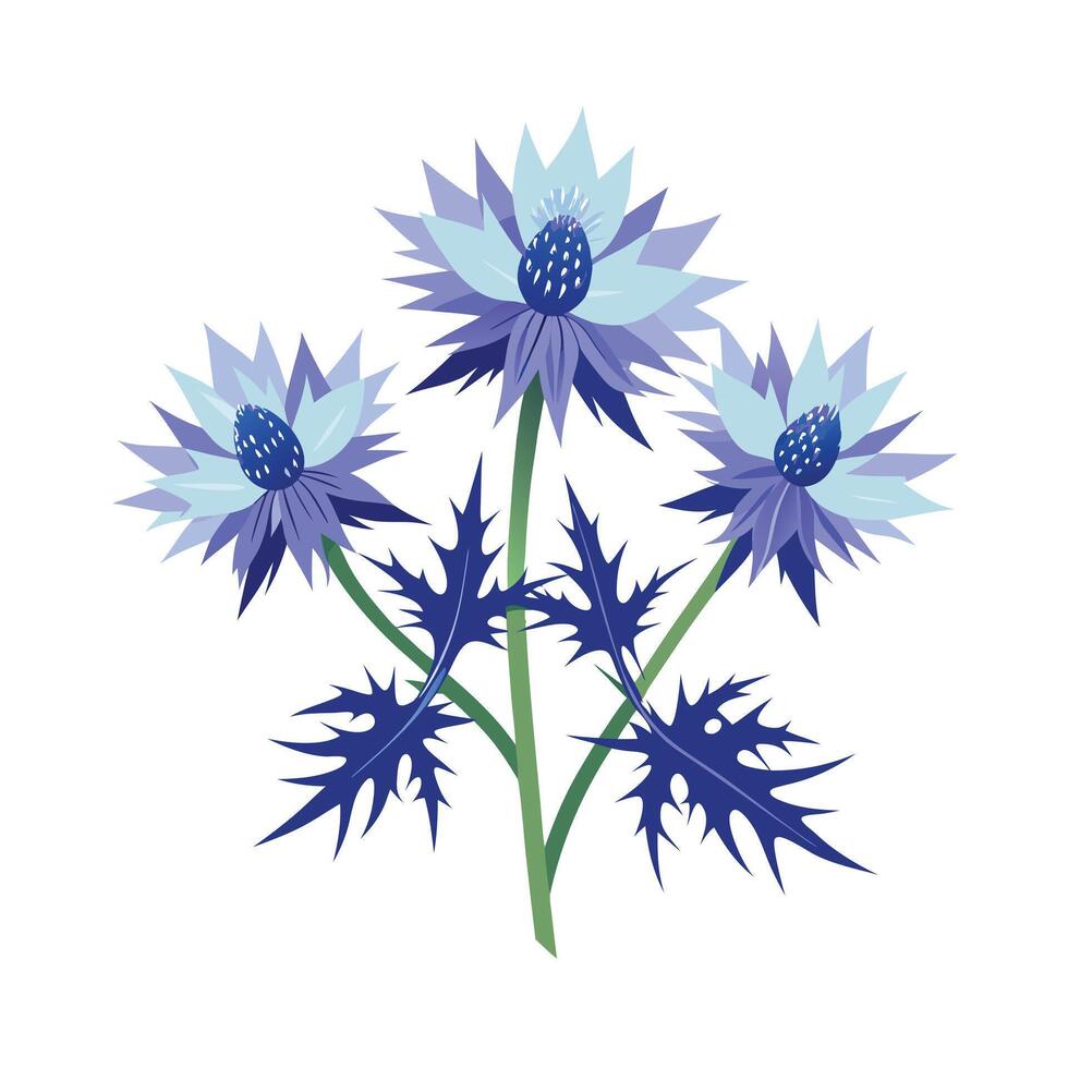 Beautiful Flower Minimalist Floral Illustration vector