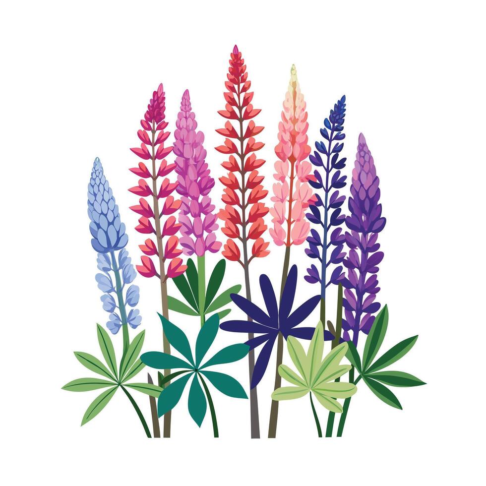 Beautiful Flower Minimalist Floral Illustration vector