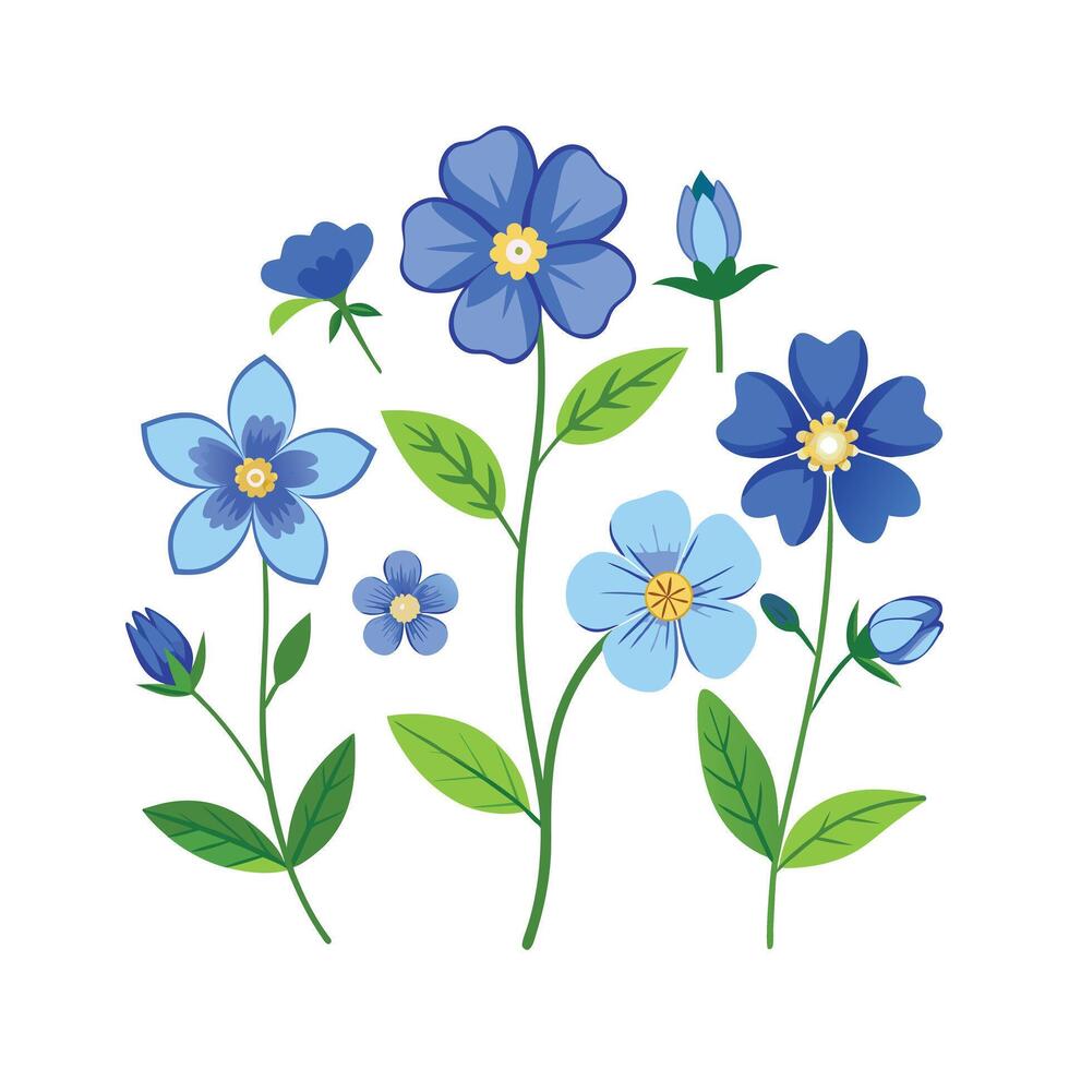 Beautiful Flower Minimalist Floral Illustration vector