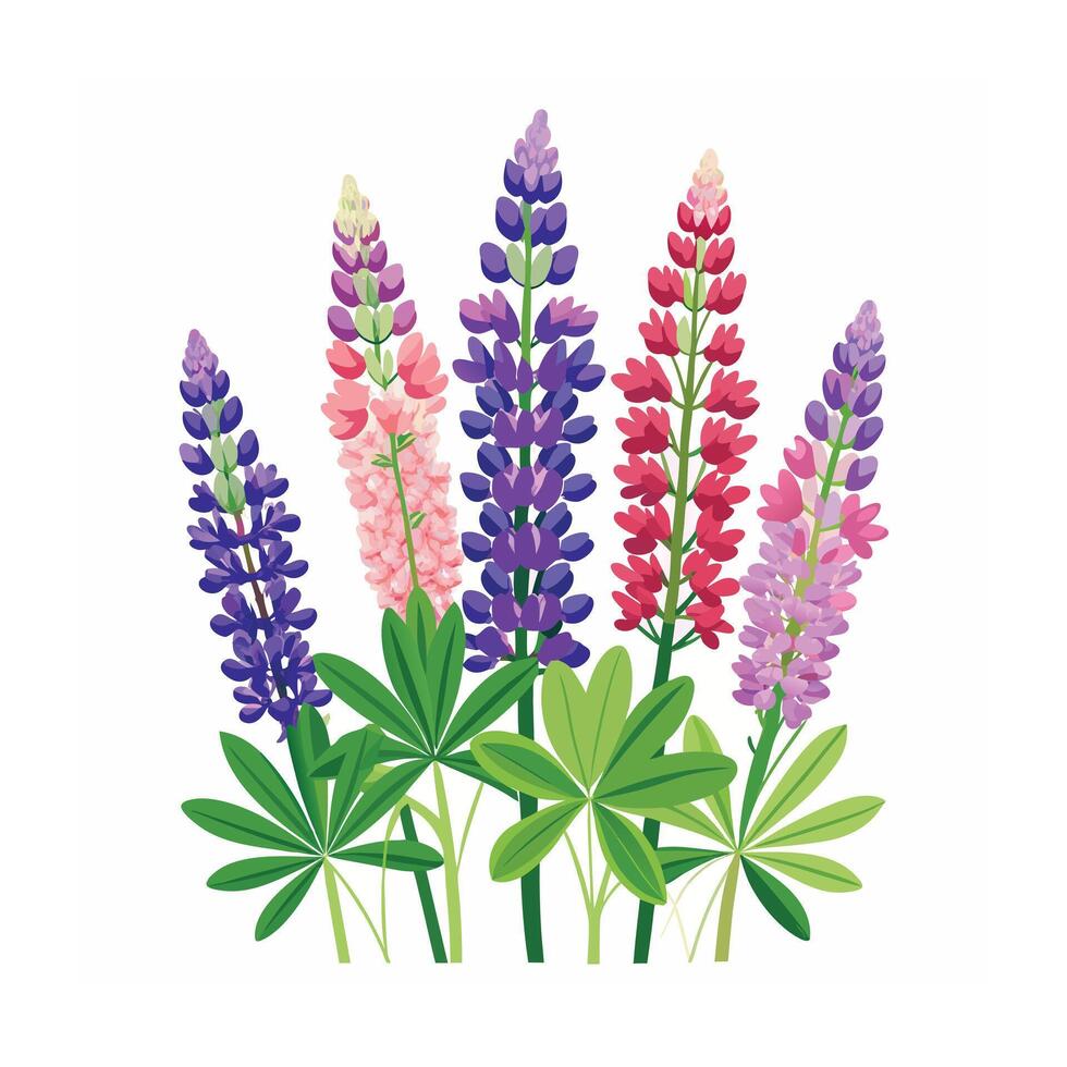 Beautiful Flower Minimalist Floral Illustration vector