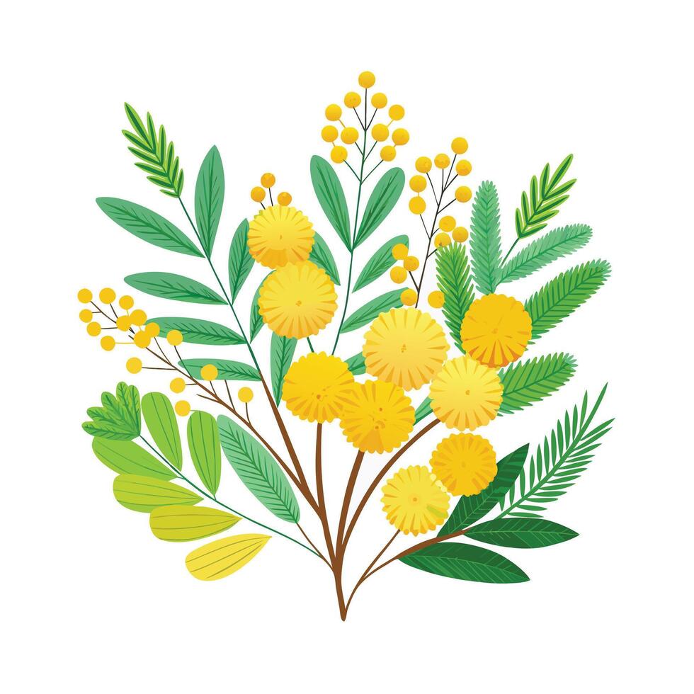 Beautiful Flower Minimalist Floral Illustration vector