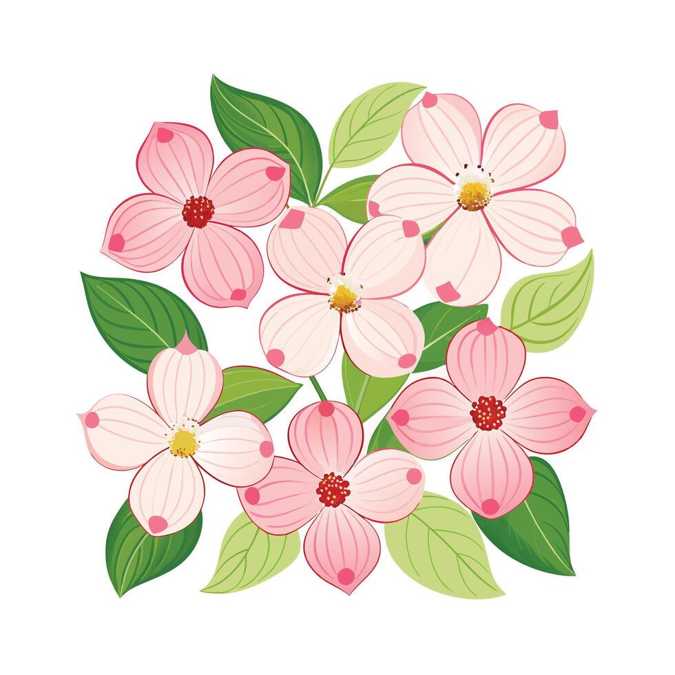 Beautiful Flower Minimalist Floral Illustration vector