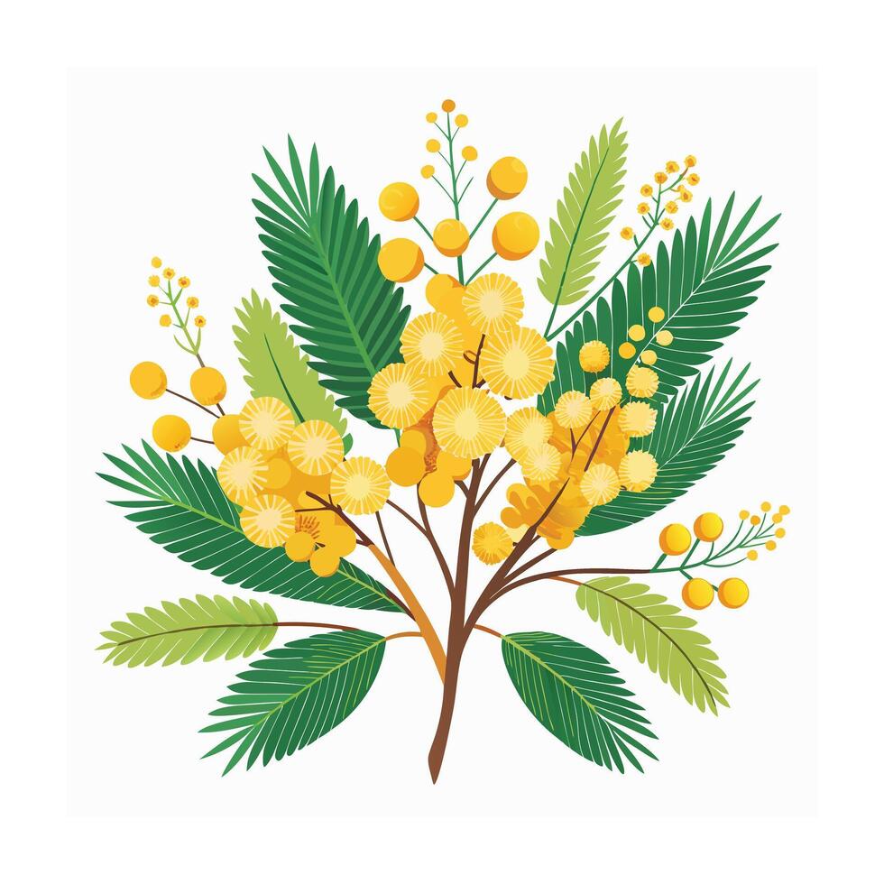 Beautiful Flower Minimalist Floral Illustration vector
