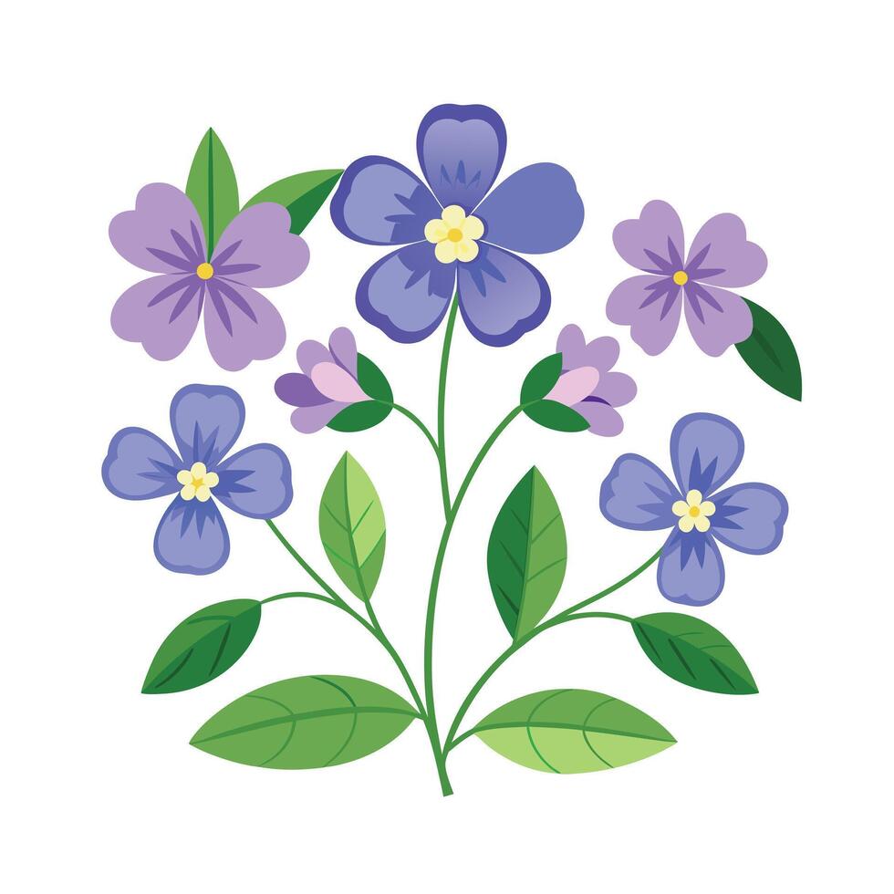 Beautiful Flower Minimalist Floral Illustration vector