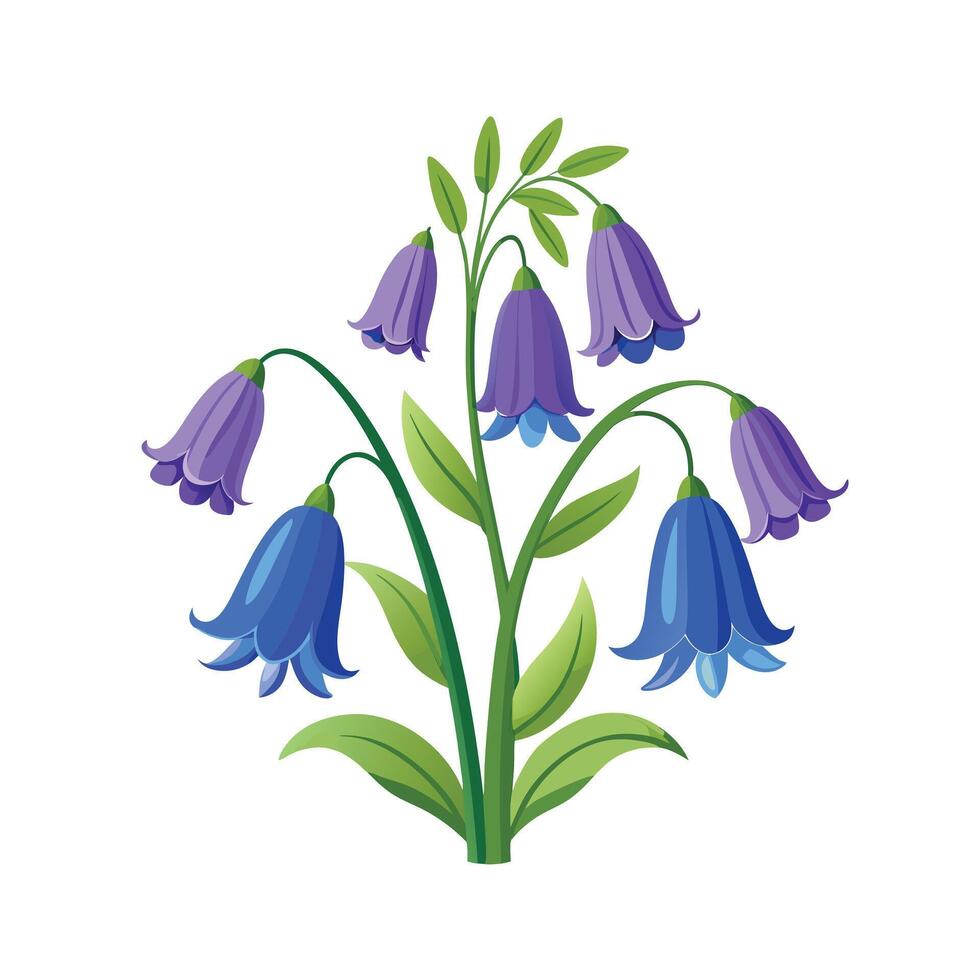 Beautiful Flower Minimalist Floral Illustration vector