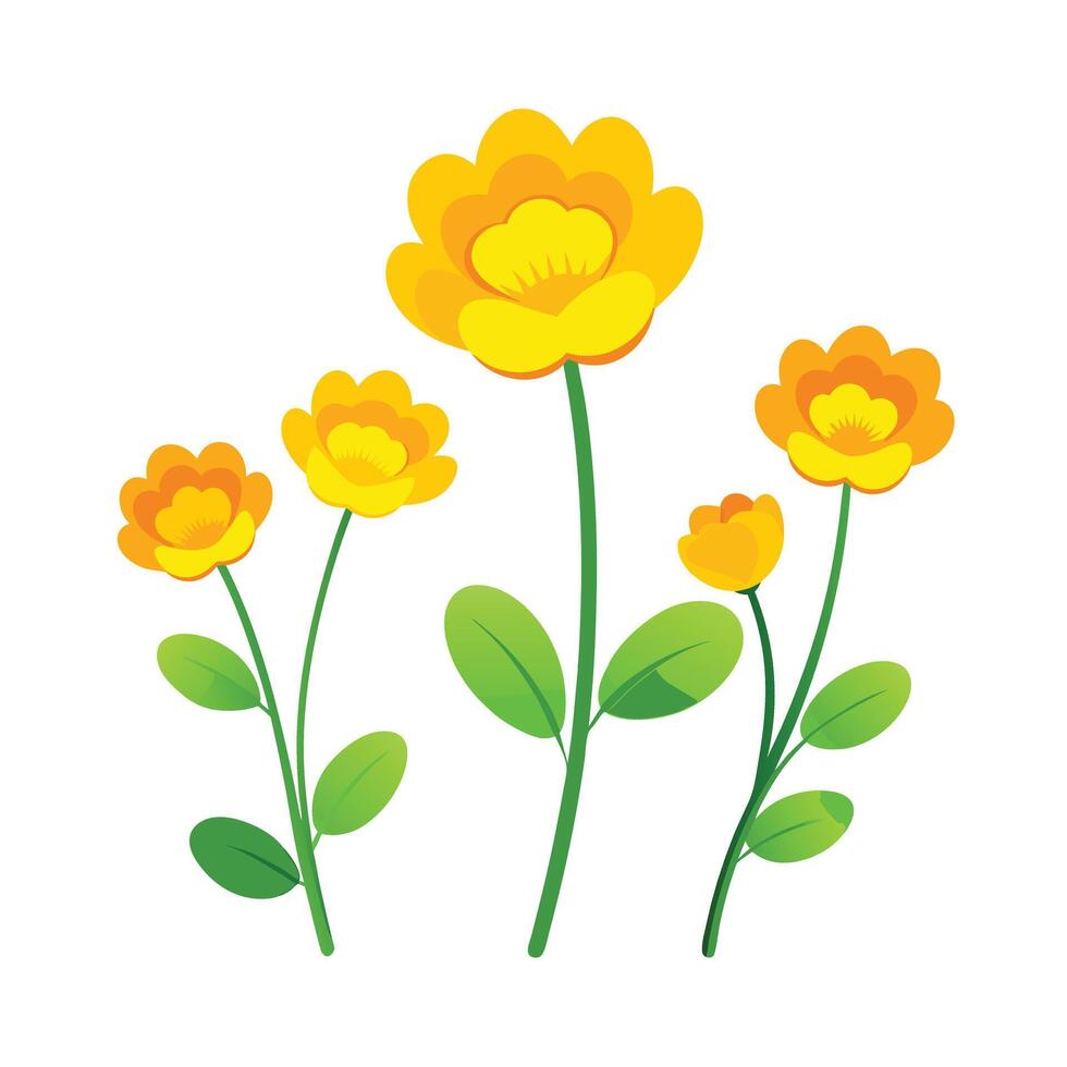 Beautiful Flower Minimalist Floral Illustration vector