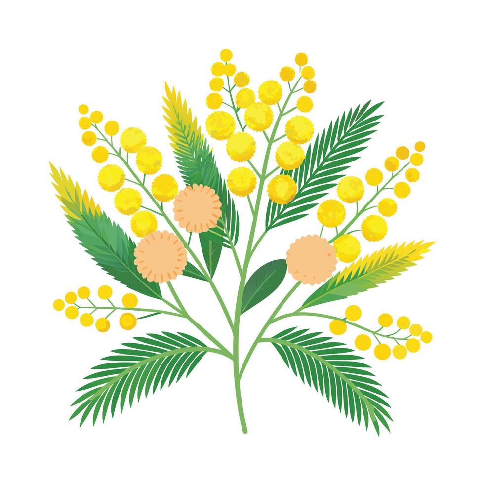 Beautiful Flower Minimalist Floral Illustration vector