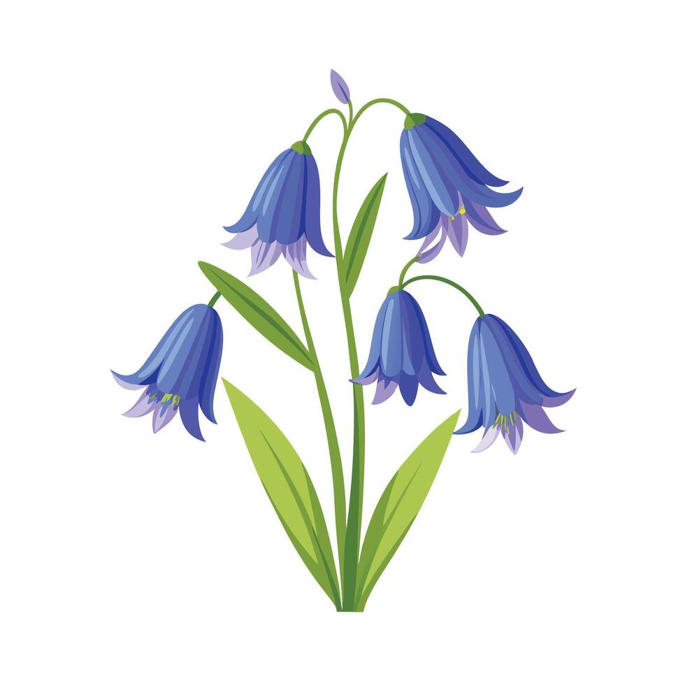 Beautiful Flower Minimalist Floral Illustration vector