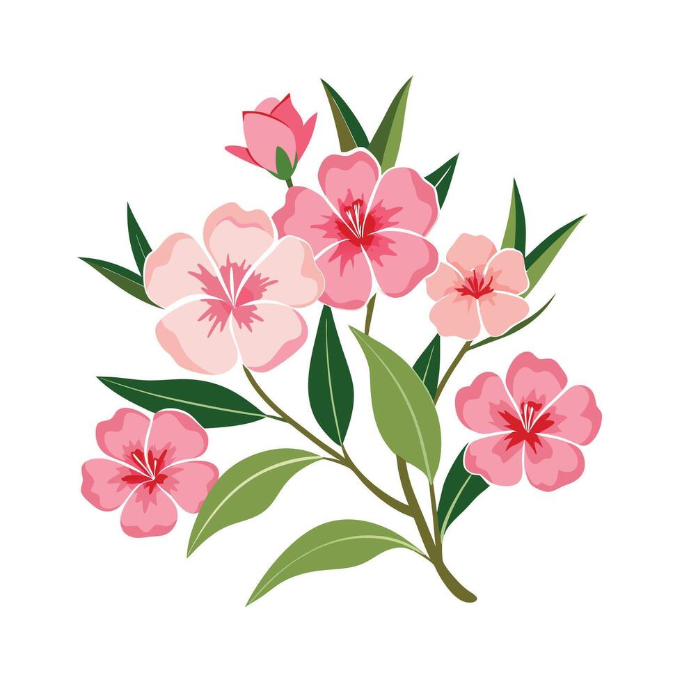 Beautiful Flower Minimalist Floral Illustration vector