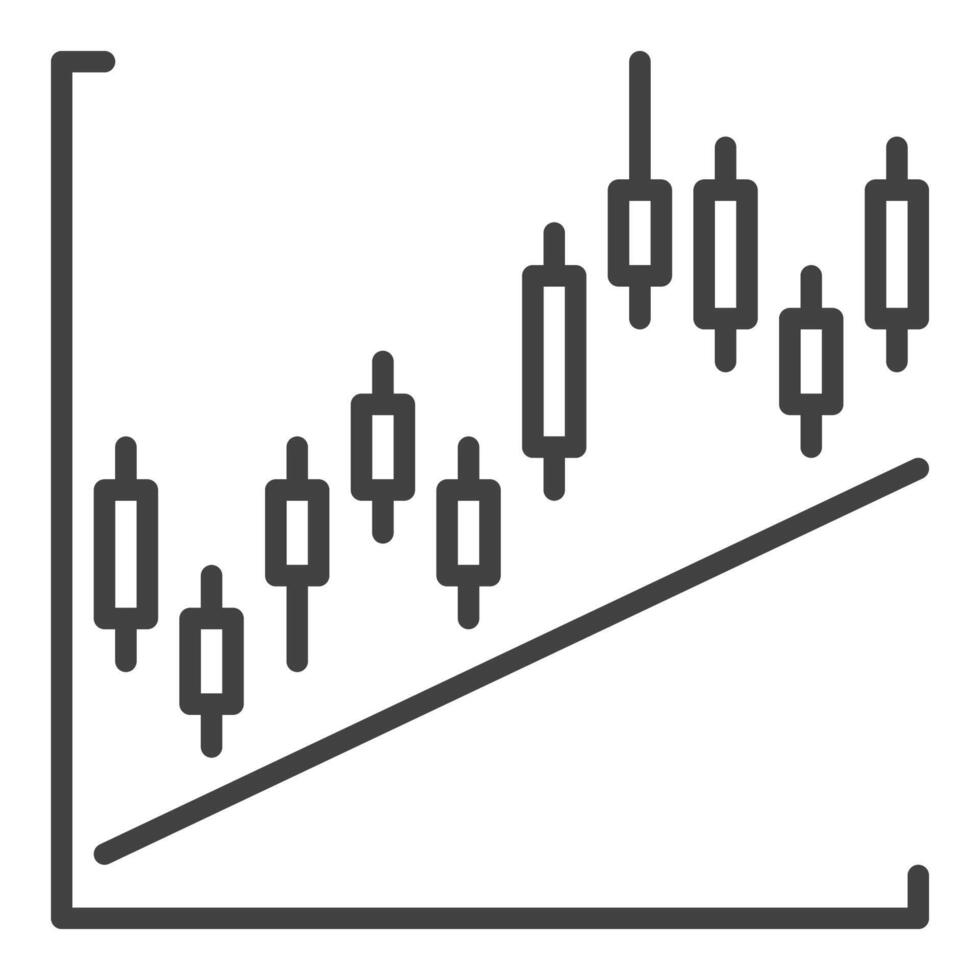 Cryptocurrency Candlestick formation outline icon or symbol vector