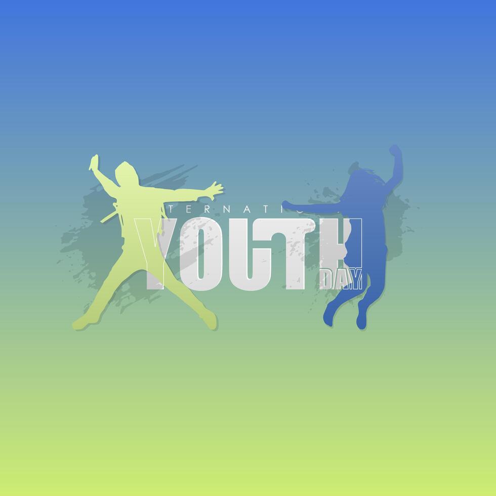 International youth day celebration, 12 August, suitable for greeting cards, banners etc vector