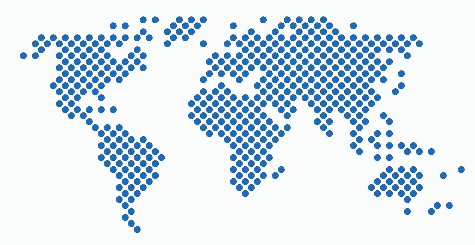Circle shape world map on white background. vector