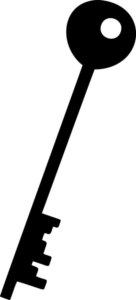 Doodle key icon Hand drawn art vector