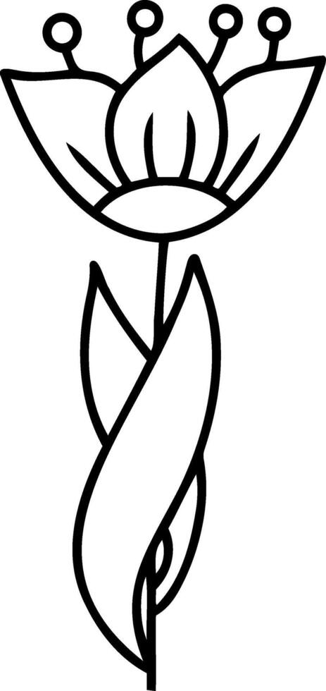Flower clipart Cartoon sketch icon vector