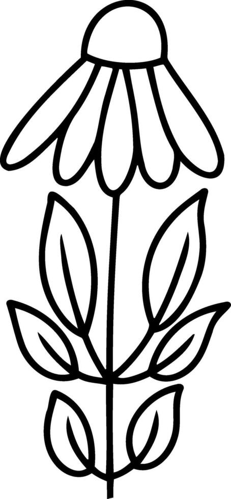 Flower clipart Cartoon sketch icon vector
