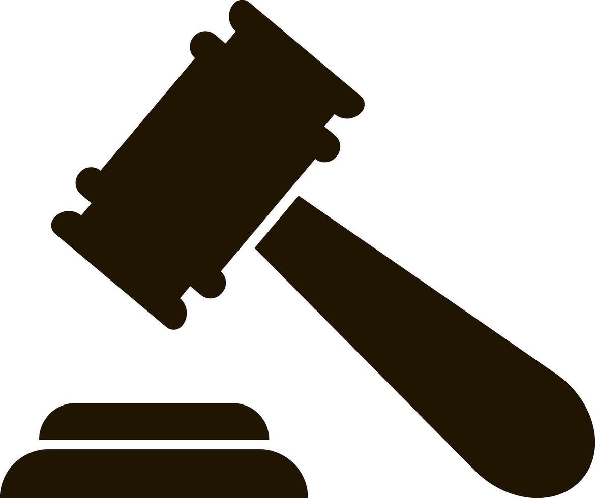 Judge hammer icon Auction gavel vector
