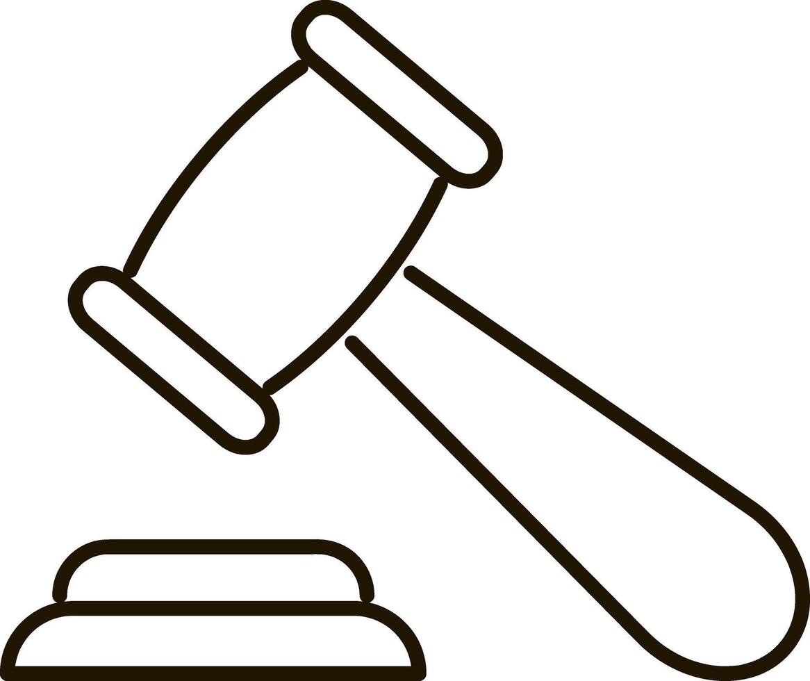 Judge hammer icon Auction gavel vector