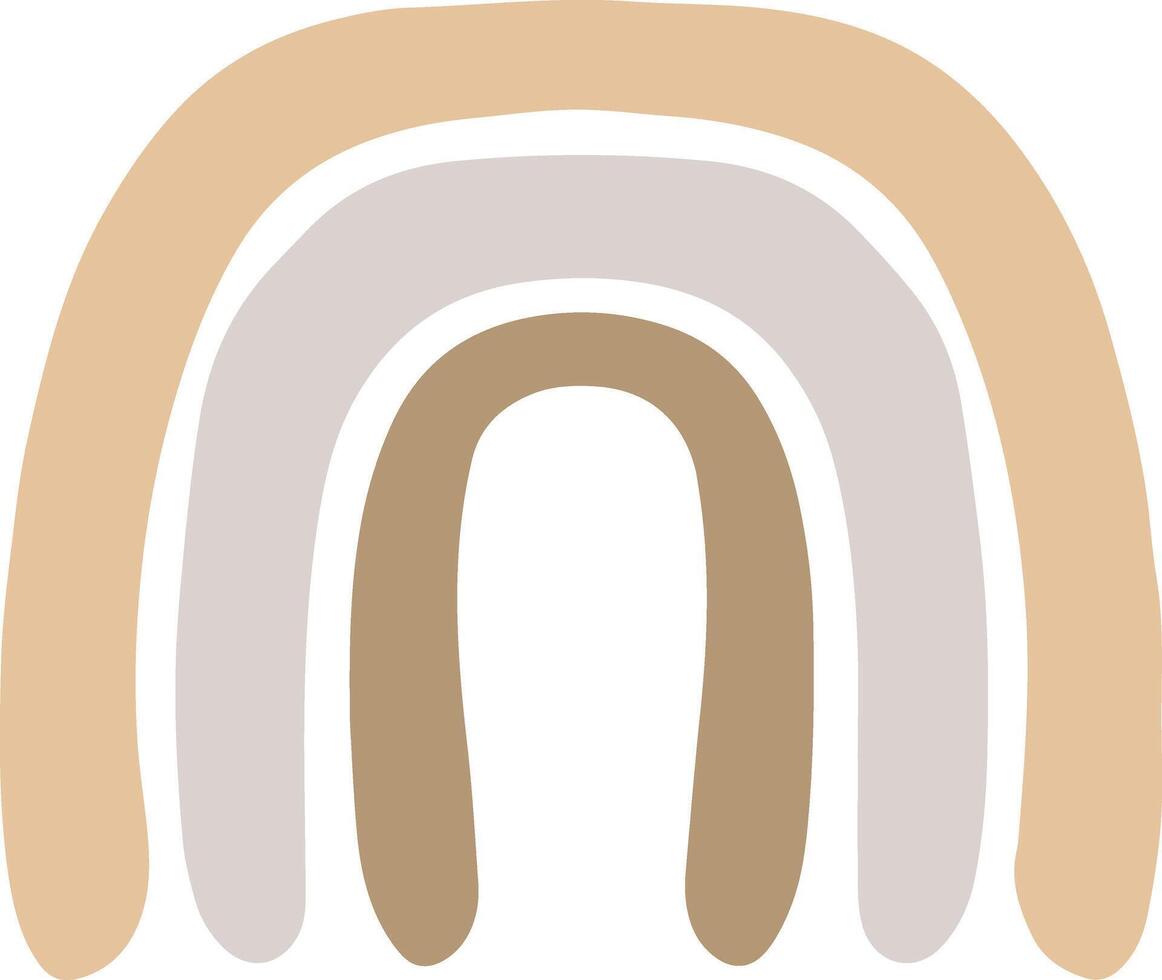 Boho rainbow icon Doodle vector