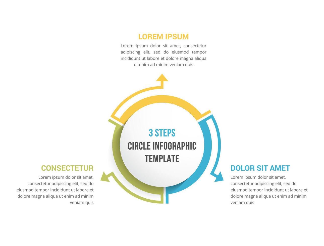 Circle Infographics - Three Elements vector