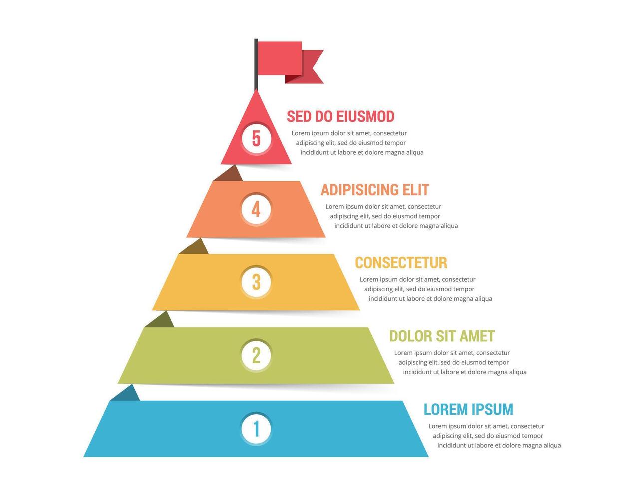 5 Steps to Success vector