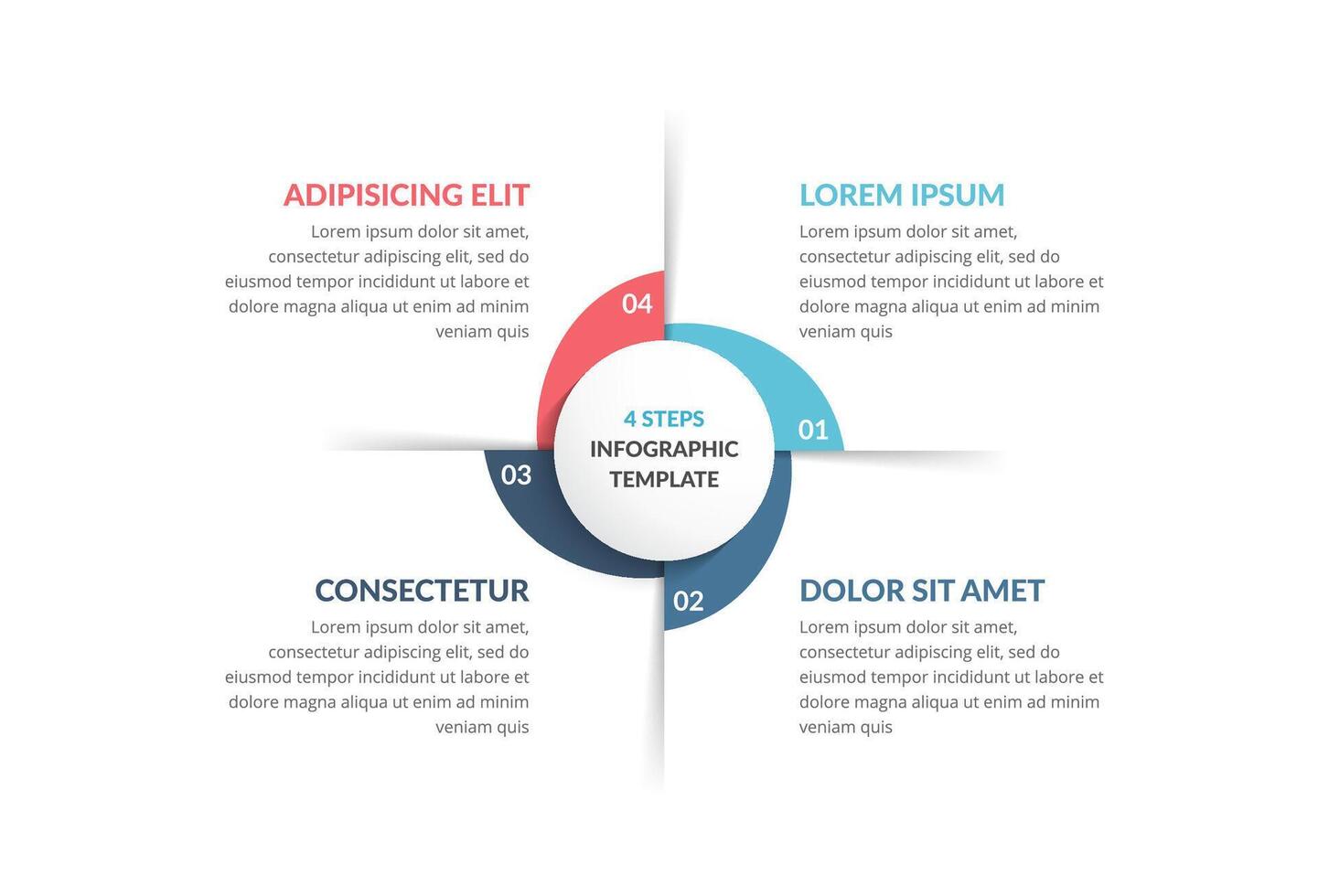 Circle Infographics - Four Elements vector