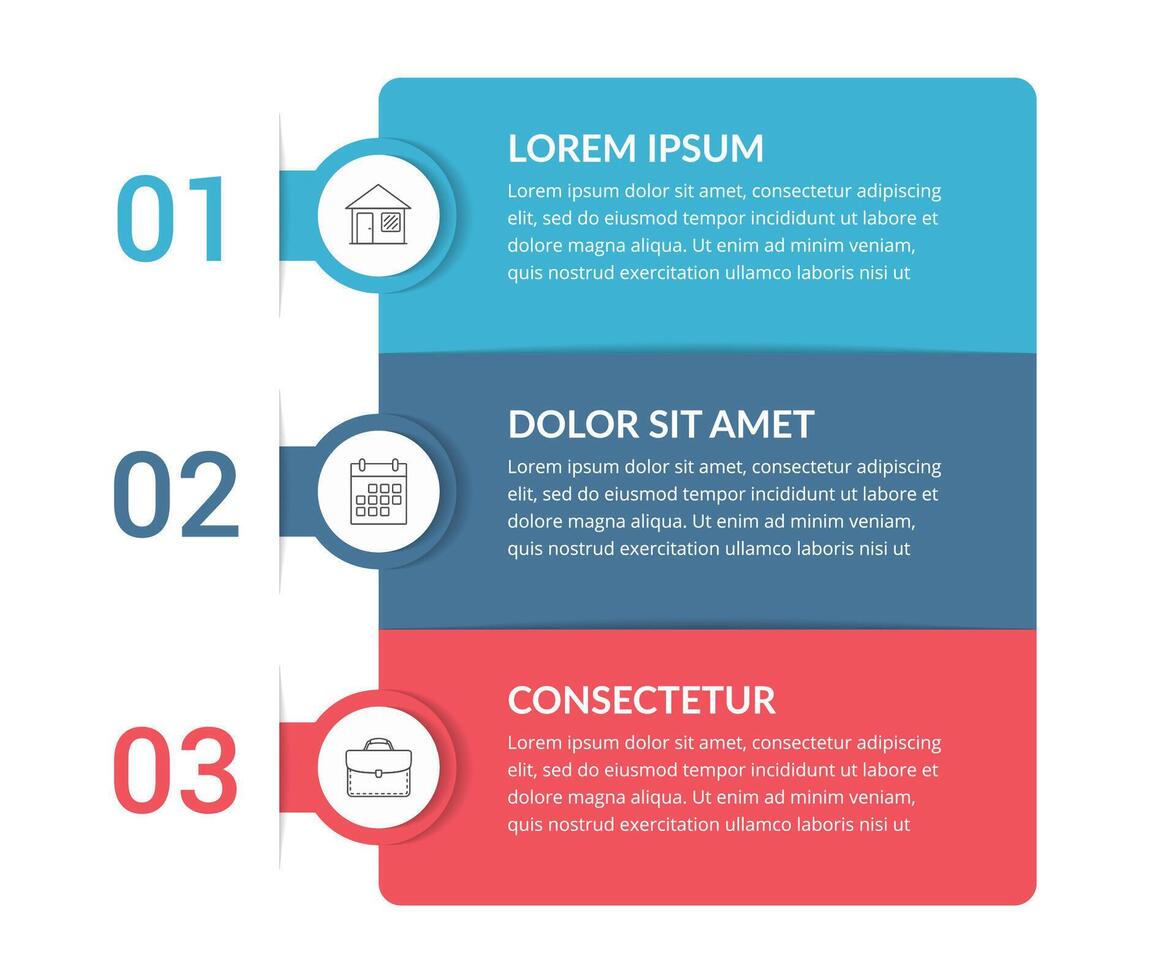 Infographic Template with 3 Steps vector