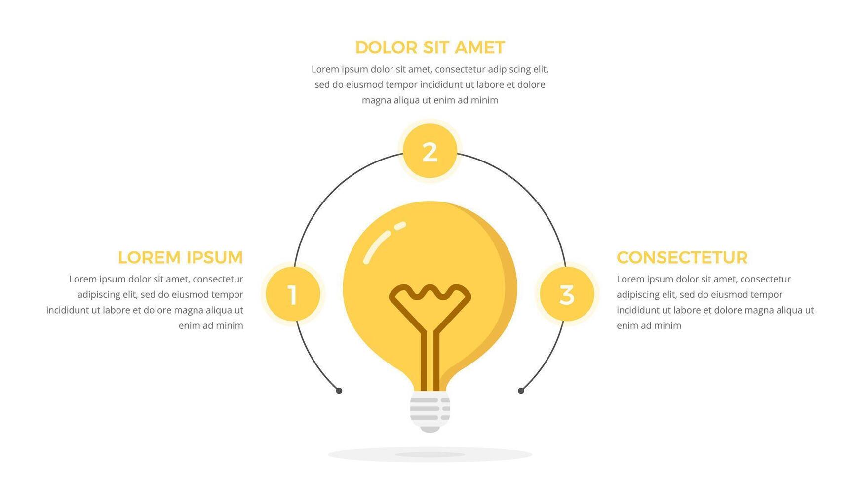 Education Infographics with Bulb vector