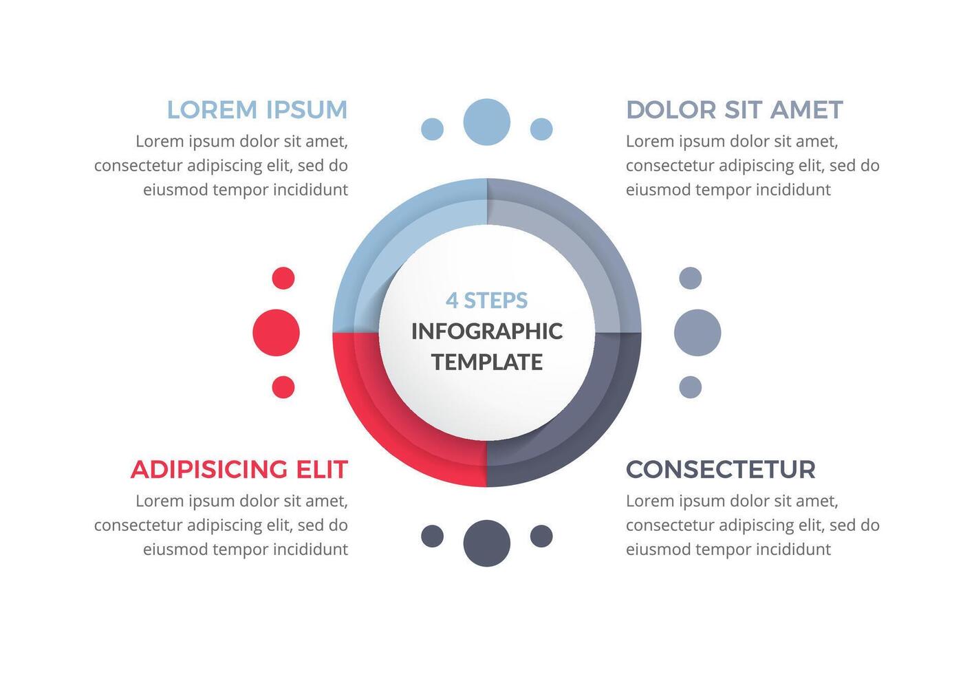 Circle Infographics - Three Elements vector