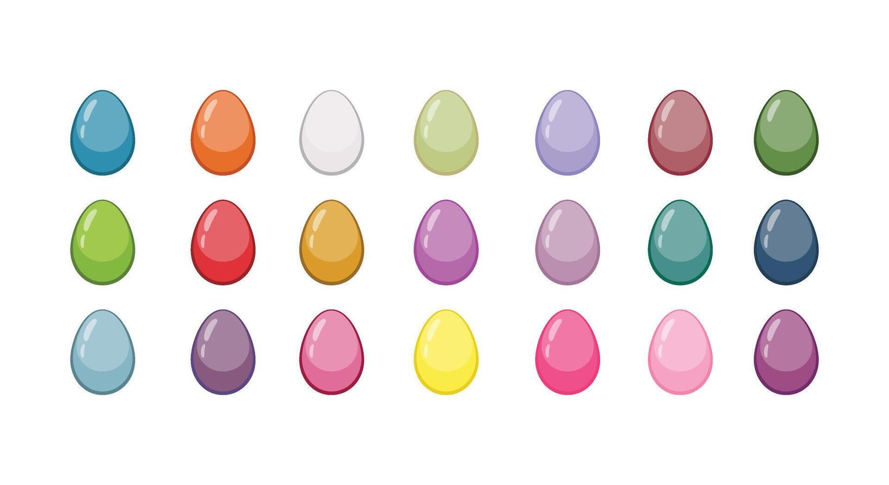 Isolated Colorful Easter Eggs vector