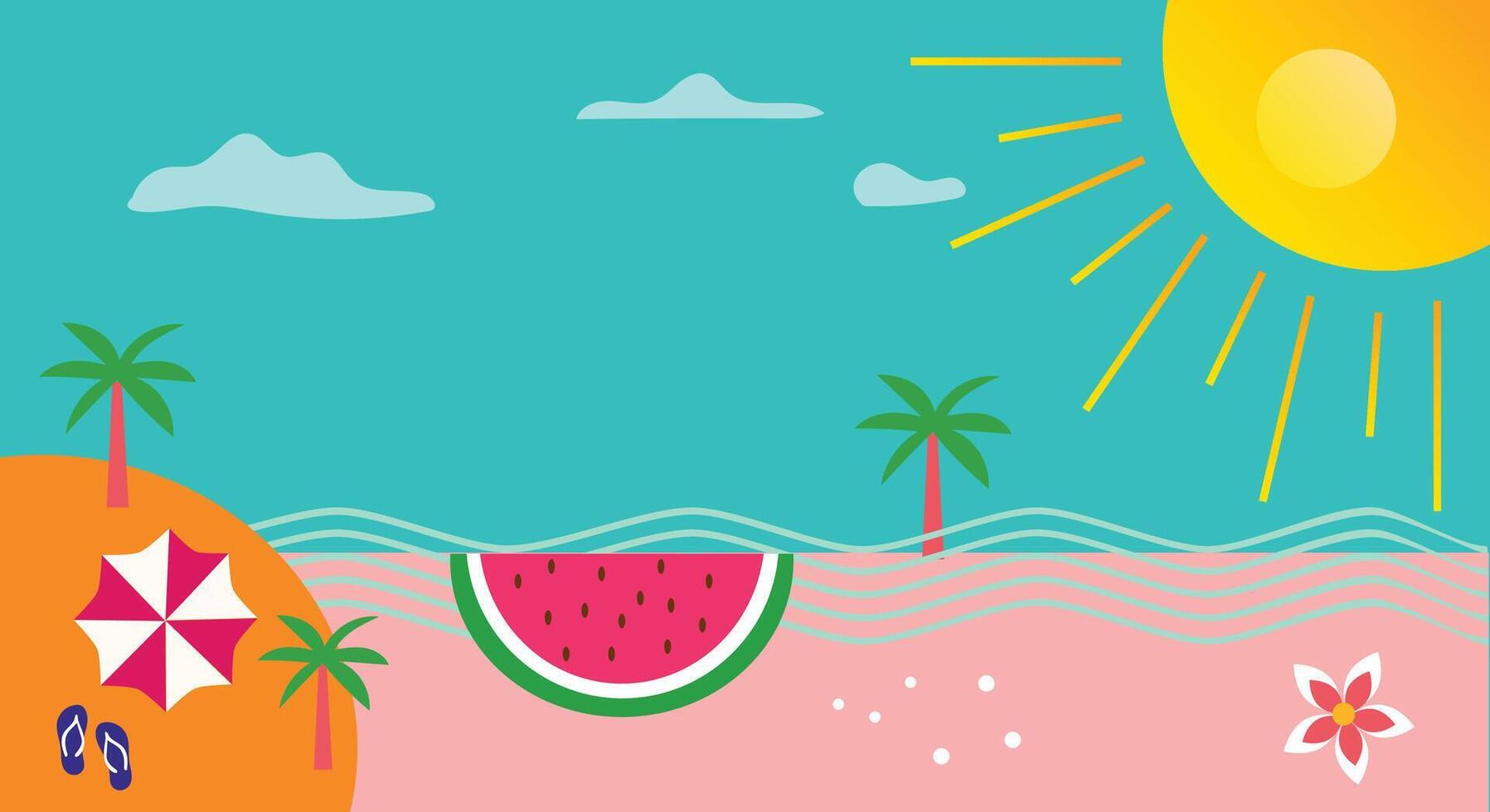 Colorful Summertime Banner vector