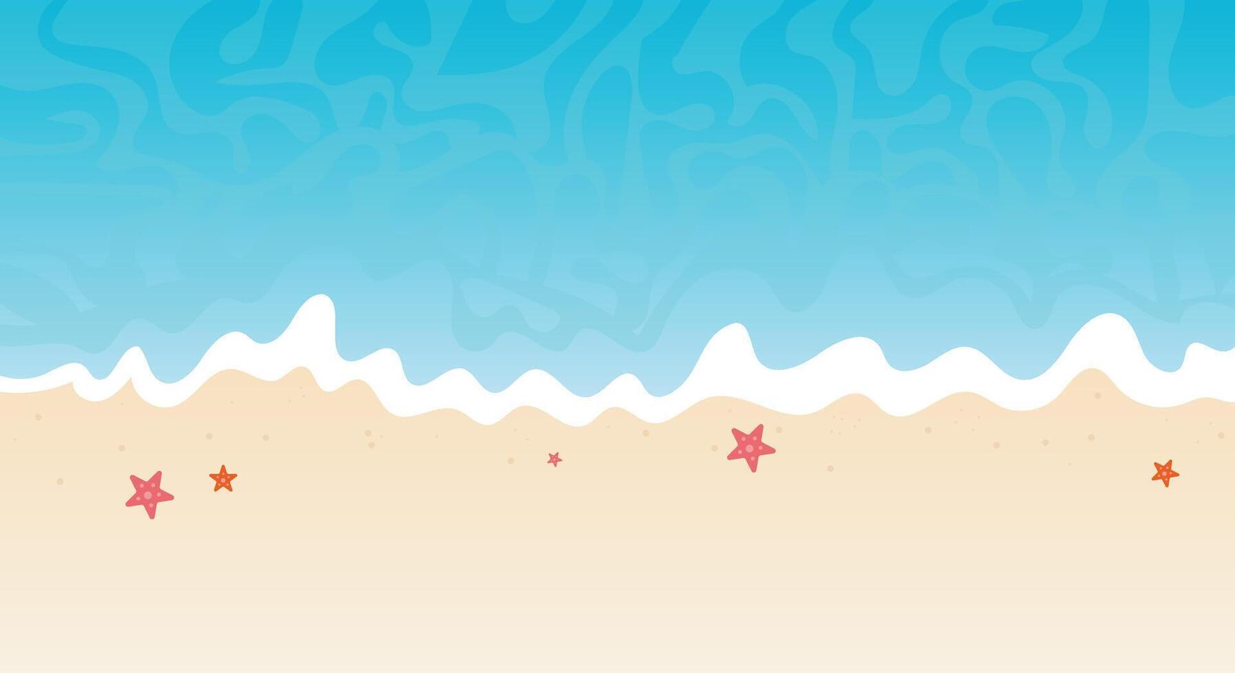 Beach Top View Illustration vector