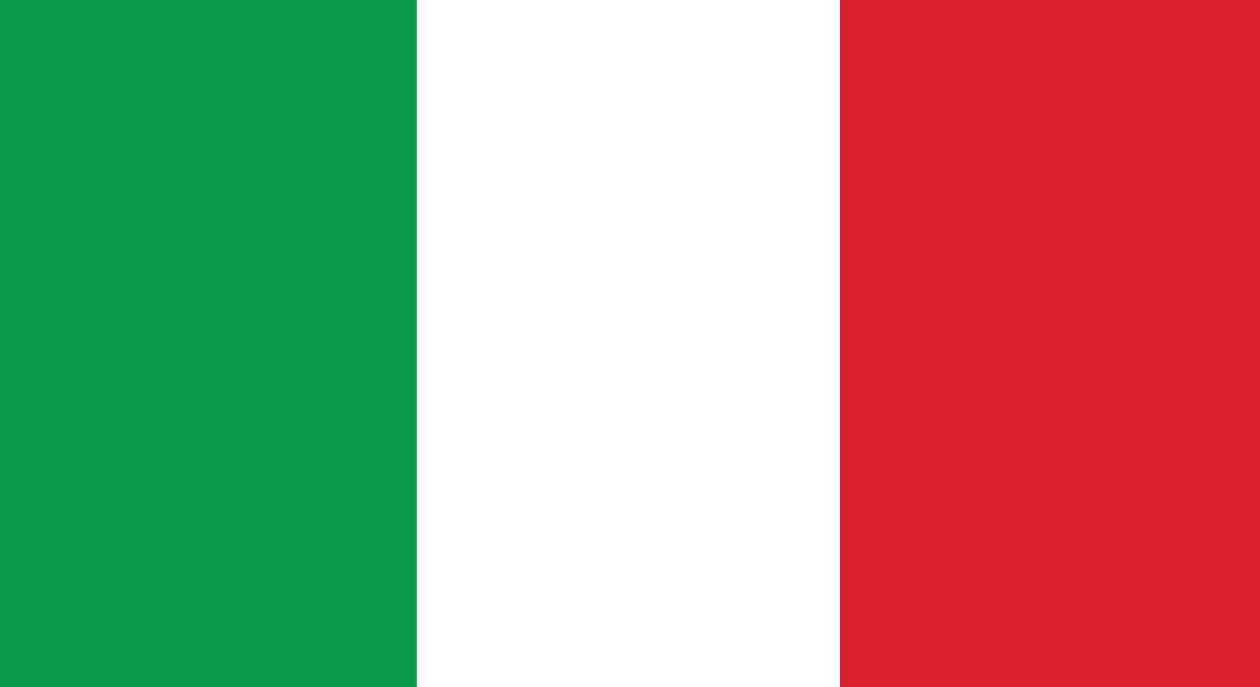 Italy flag simple illustration vector
