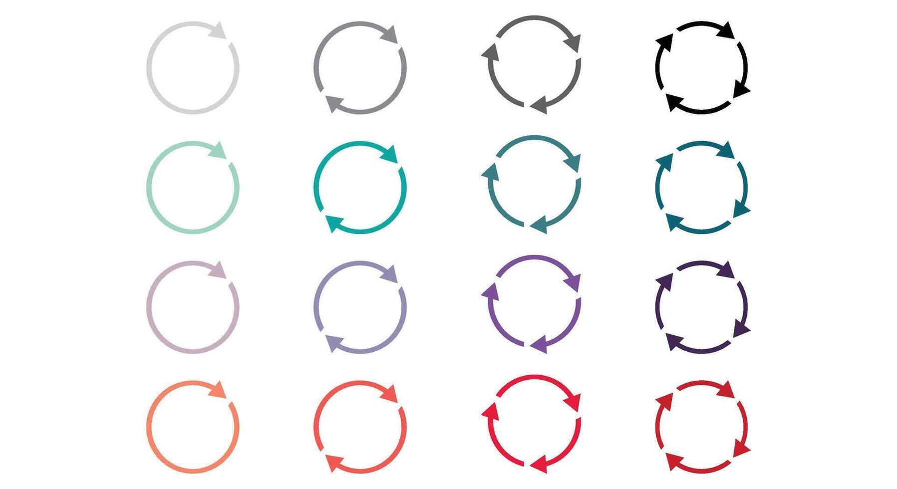 Circular Colorful Arrows, Colorful geometric arrows vector