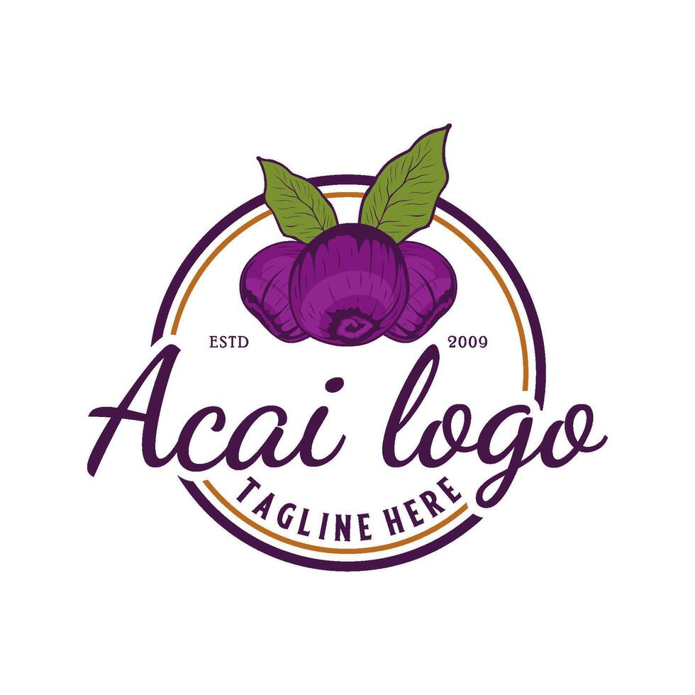 acai logo design. vector