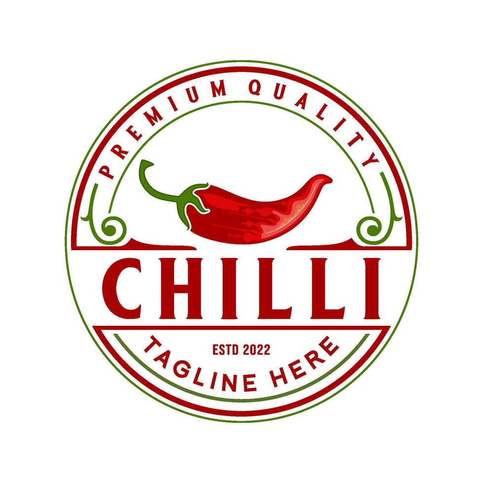 spicy chili sauce emblem logo design. the concept of chili and fire, for sauce products, spicy foods and others. vector