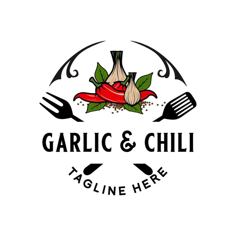 spicy chili logo design red chili, spice concept, for spicy food product label vector