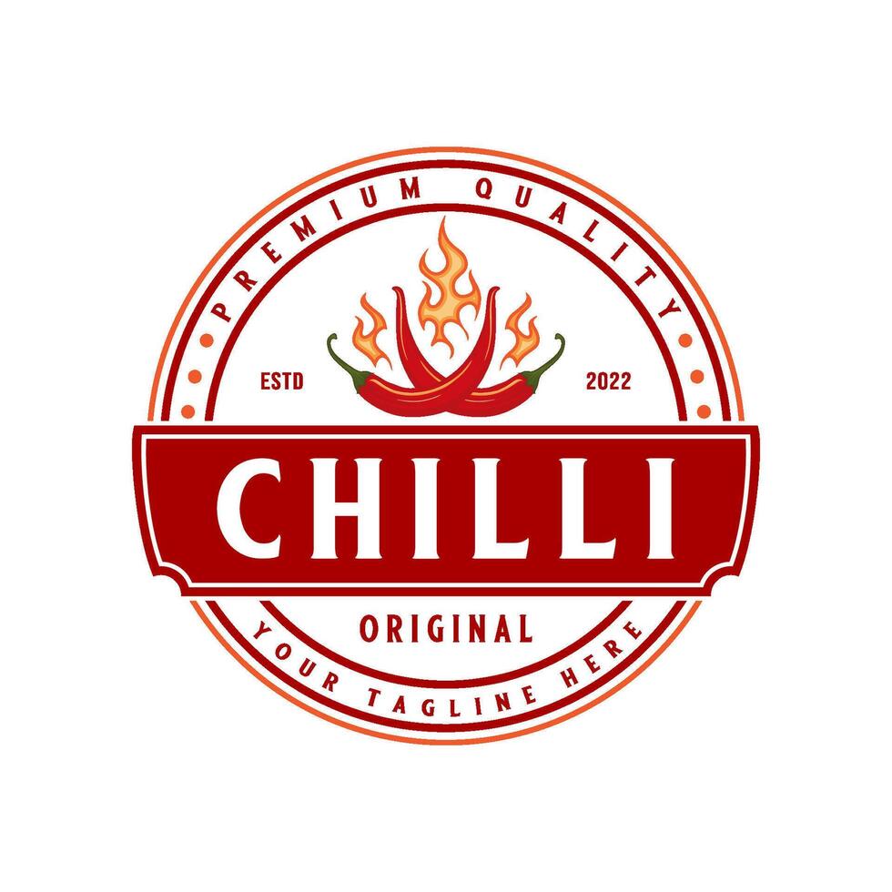 hot sauce logo design. spicy food cayenne pepper for restaurant sauce industry food products with chili vector