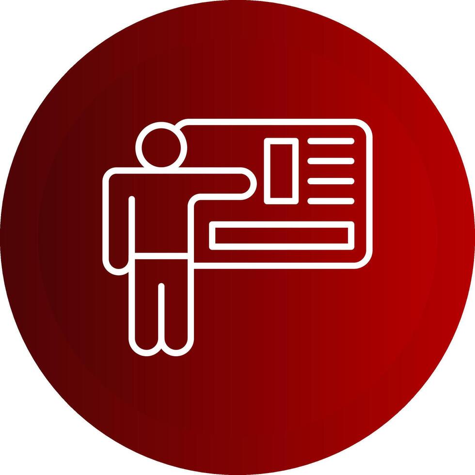 Training Line Button Icon vector
