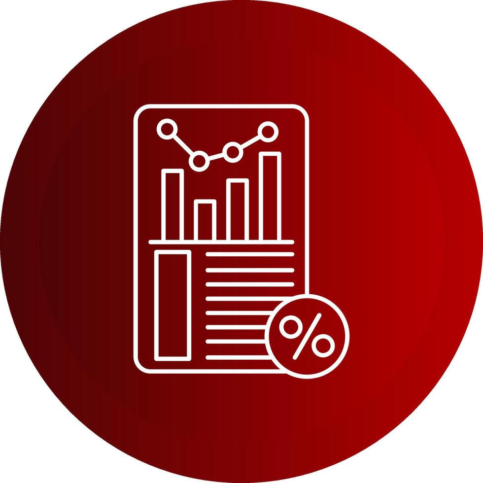Sales Report Line Button Icon vector