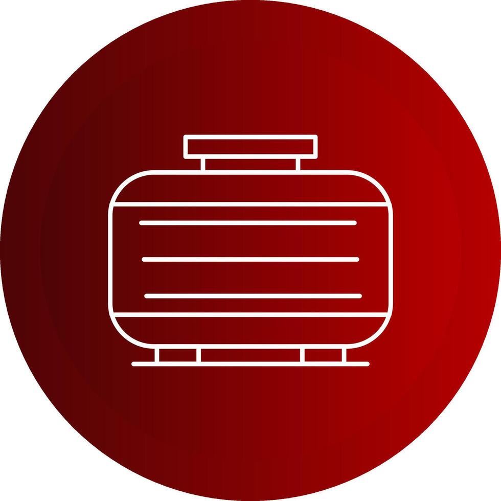 Septic Tank Line Button Icon vector