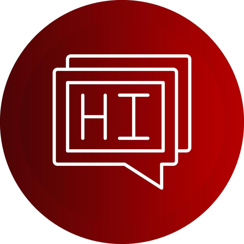 Hi Line Button Icon vector