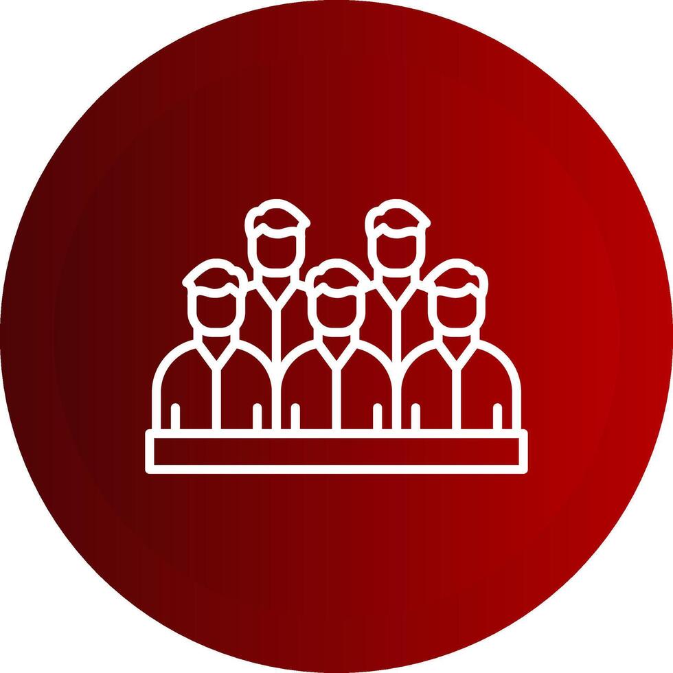 Spectators Line Button Icon vector