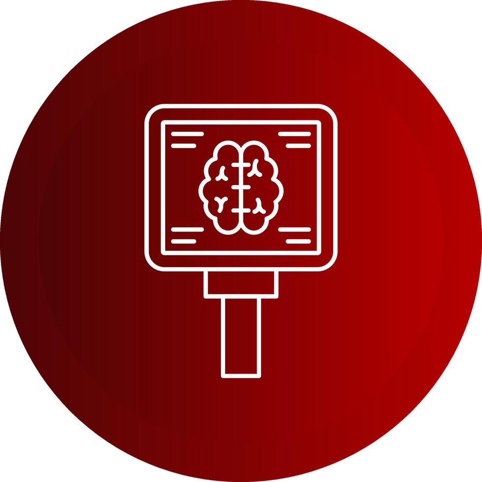 Mri Line Button Icon vector