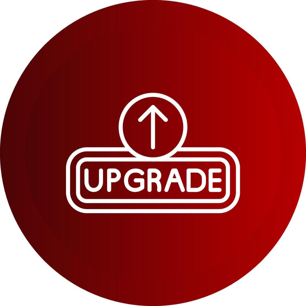 Upgrade Line Button Icon vector