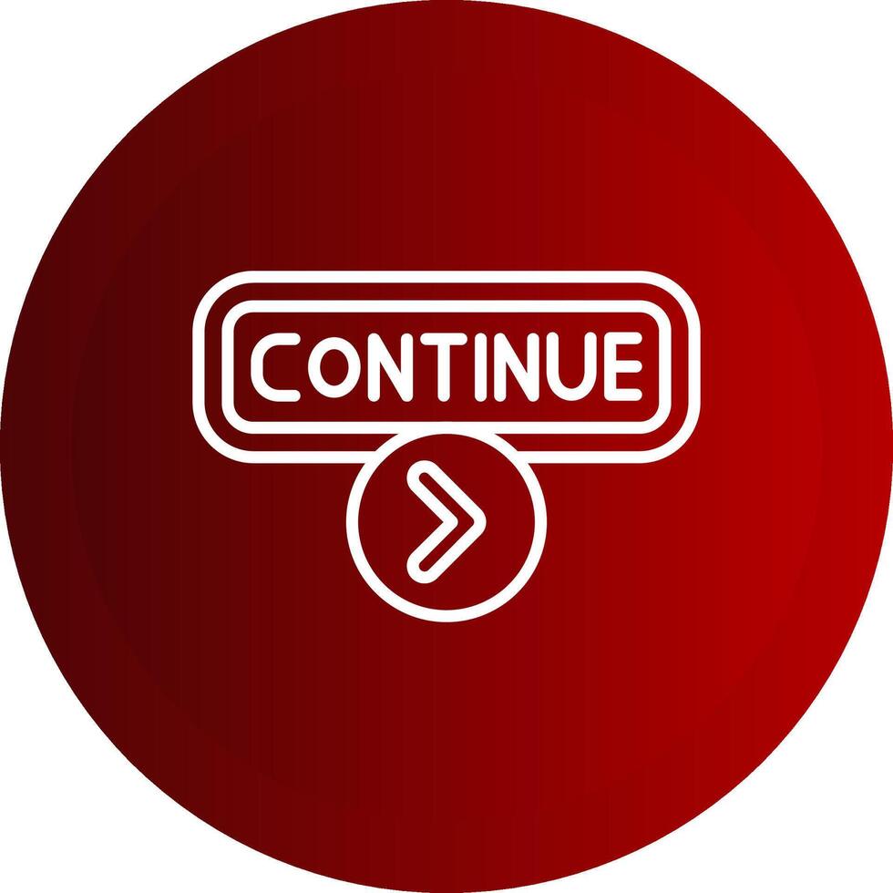 Continue Line Button Icon vector