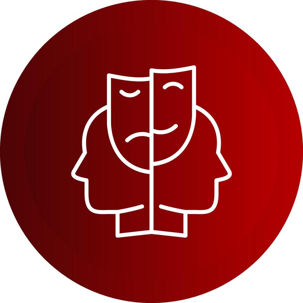 Bipolar Line Button Icon vector