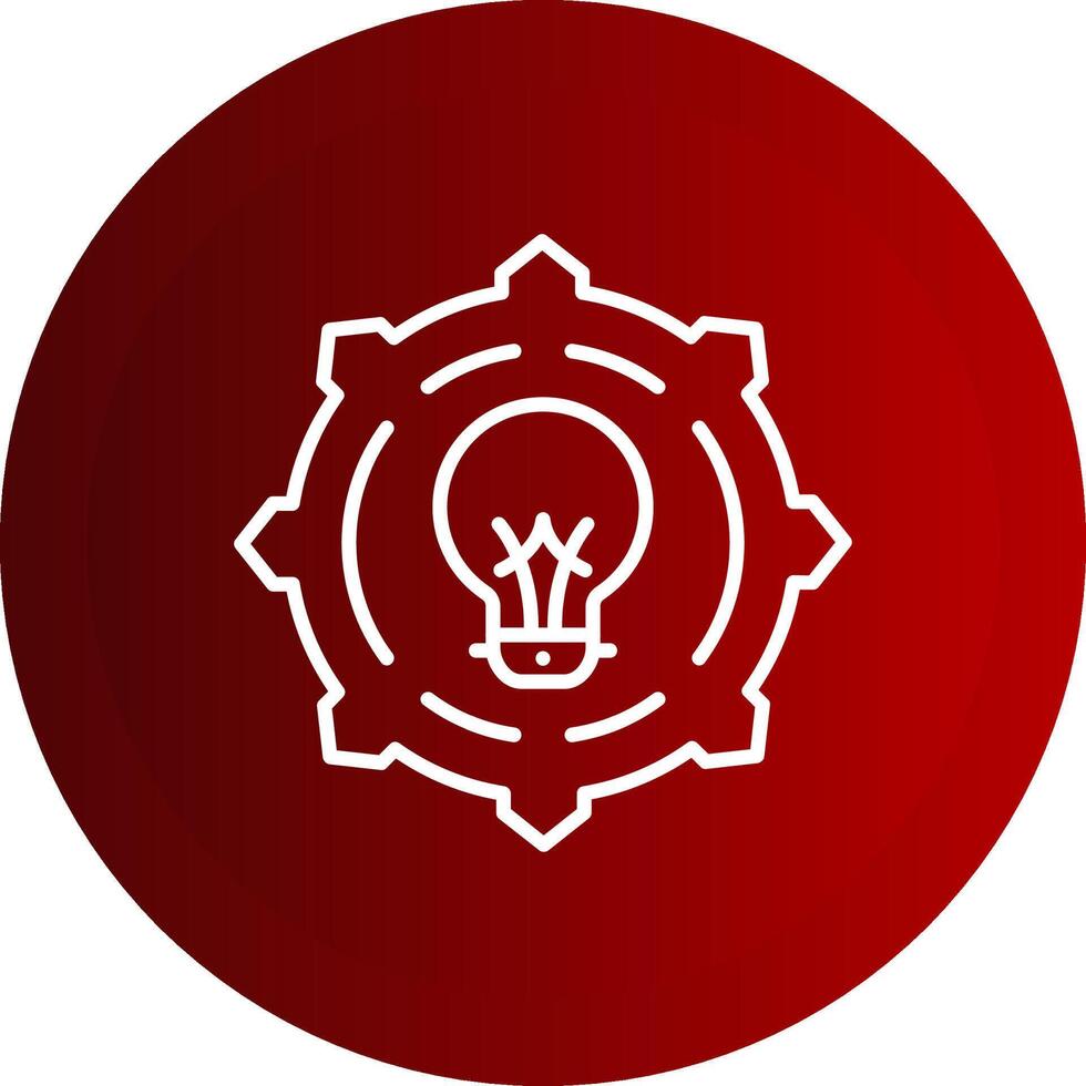 Innovation Line Button Icon vector