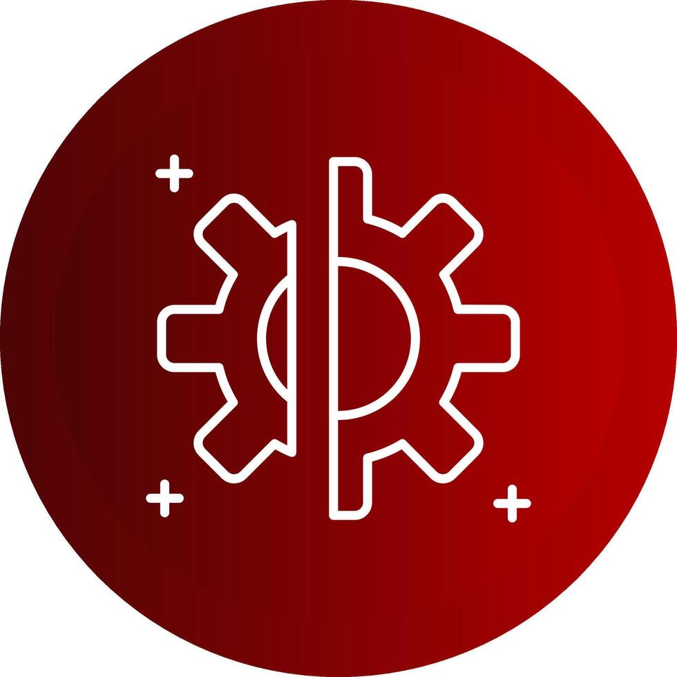 Disruption Line Button Icon vector