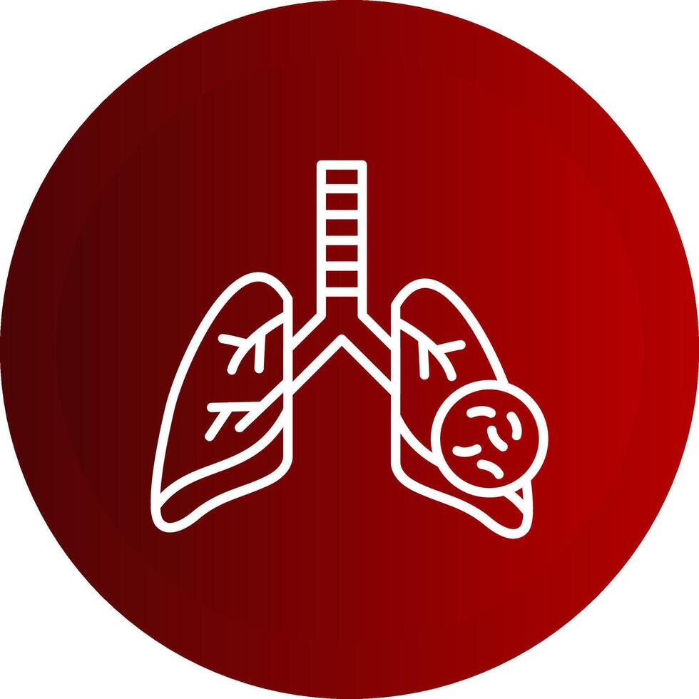 Tuberculosis Line Button Icon vector